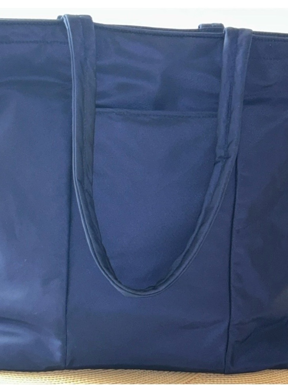Vera Bradley Original Zip Tote Lightweight Nylon Dark Navy Large 14”Hx18”Wx6”D